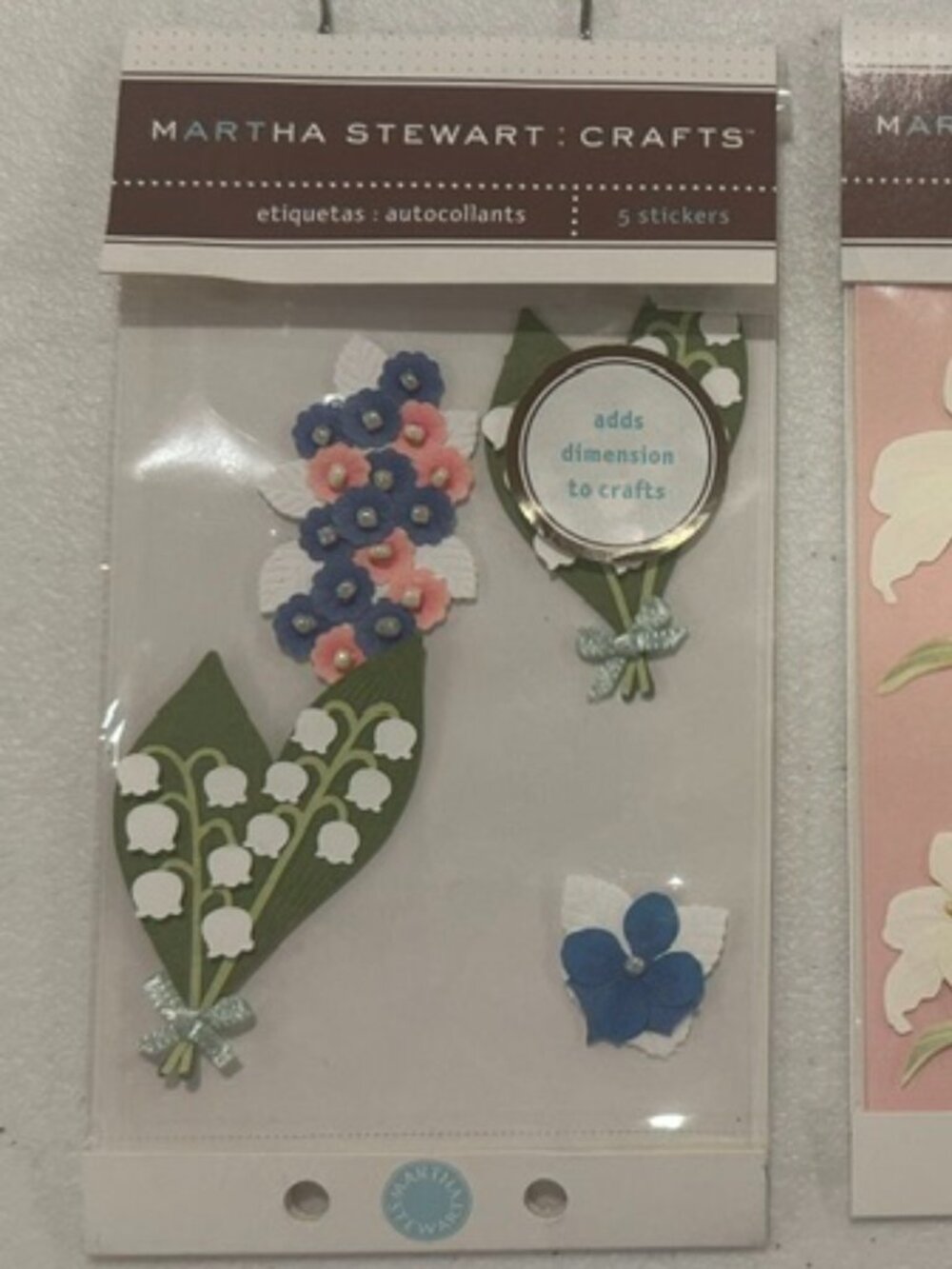 NEW Martha Stewart Crafts Dimensional Floral Stickers